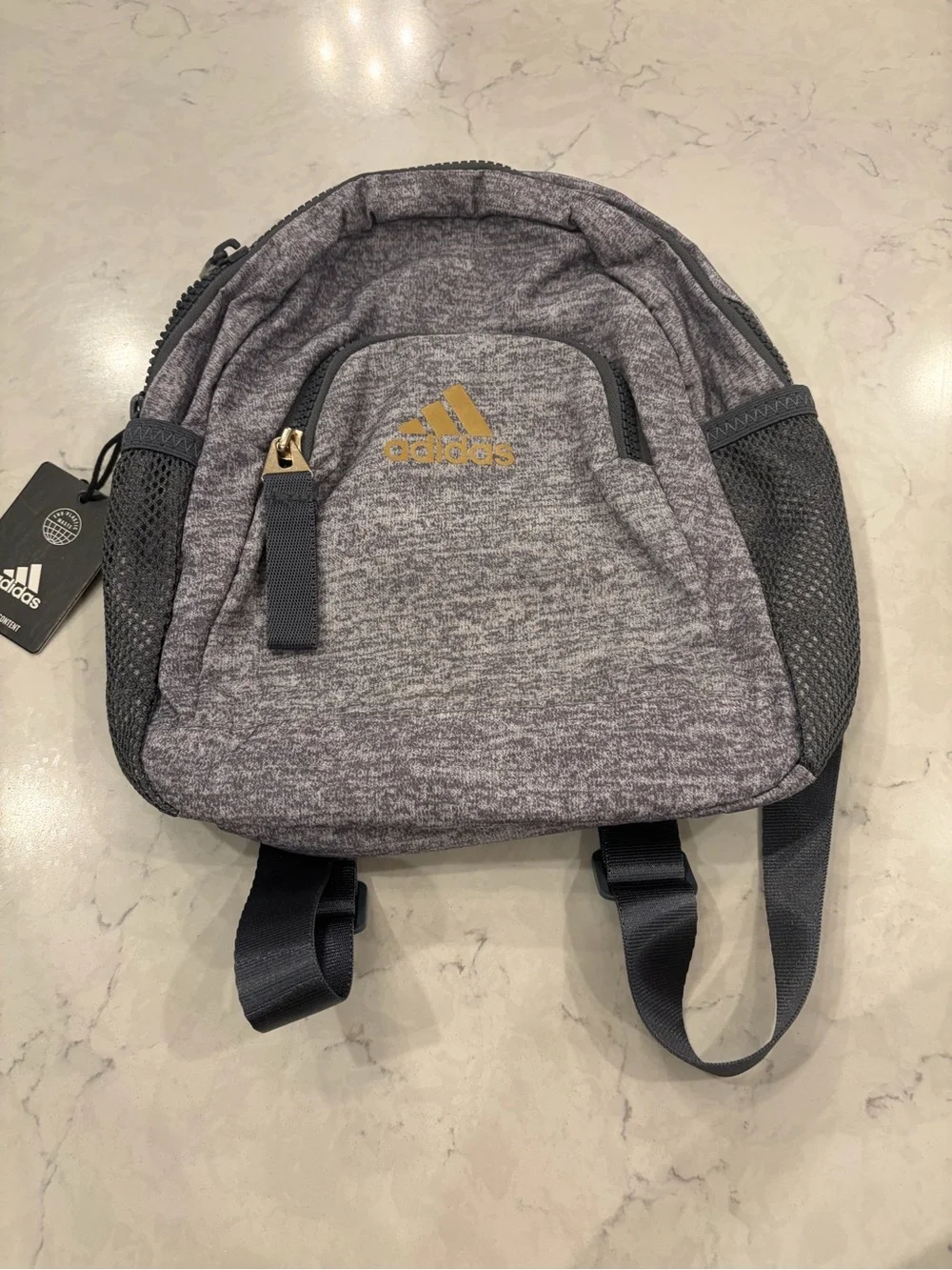 Adidas Gray Heather Mini Backpack
